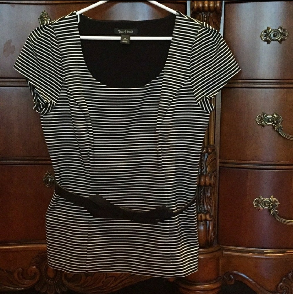 WHBM top with bow belt